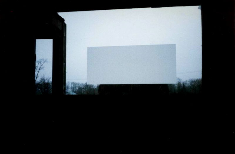 Lakes Drive-In Theatre - Screen From Projection Booth From Water Winter Wonderland